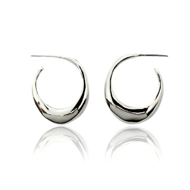 gold hoop earrings for women -PANAREA Small Earrings - Sterling Silver