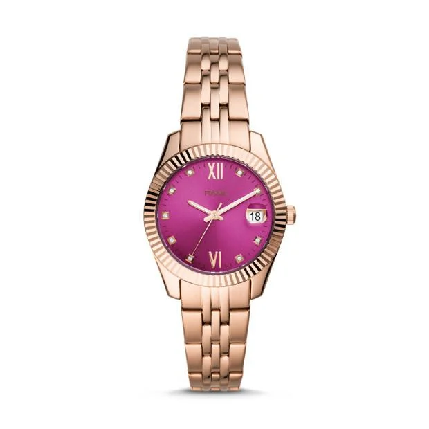 Fossil Scarlette Mini Rose Gold-Tone Analogue Watch