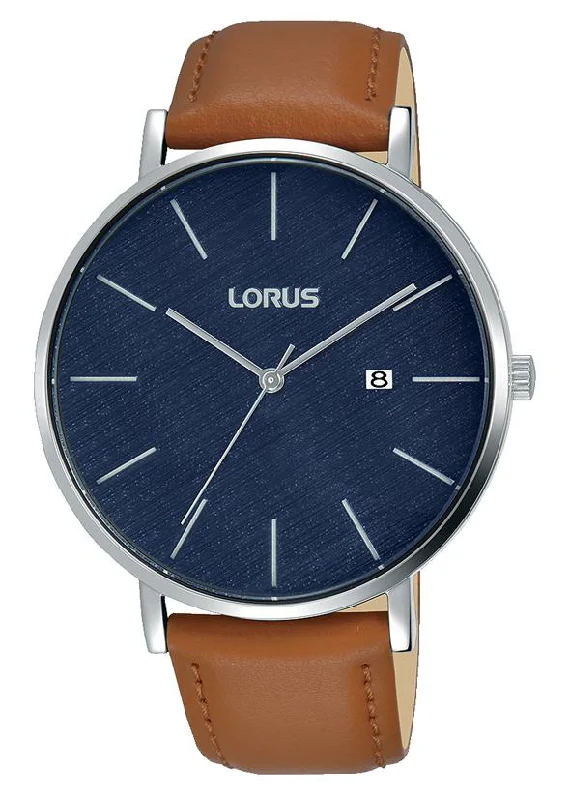 Lorus Brown Leather Band Analogue Men's Watch