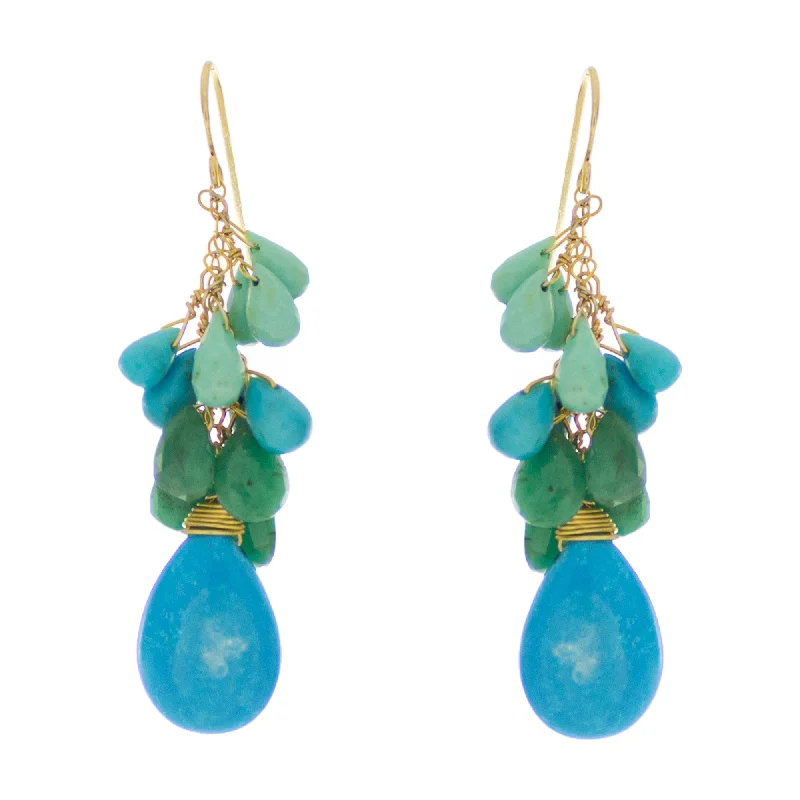 sparkly earrings for women -Arizona Blue Drop Earrings