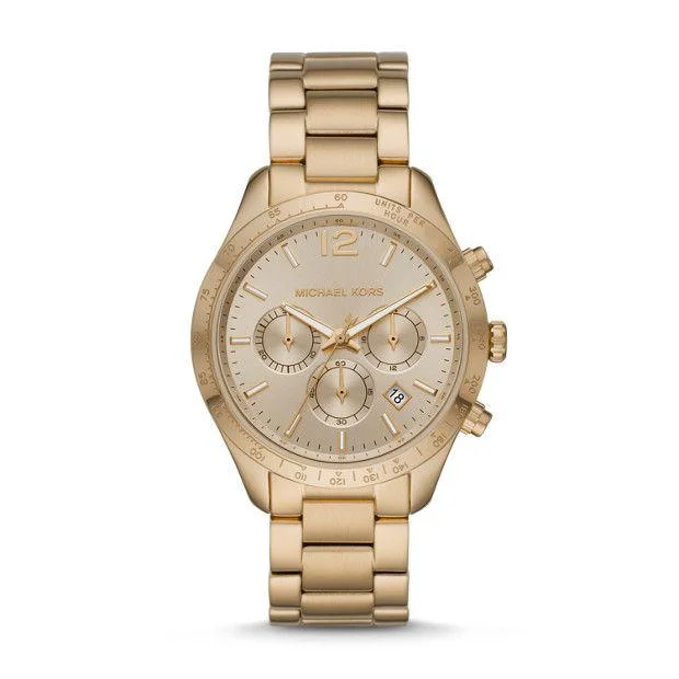 Michael Kors Layton Gold-Tone Chronograph Watch