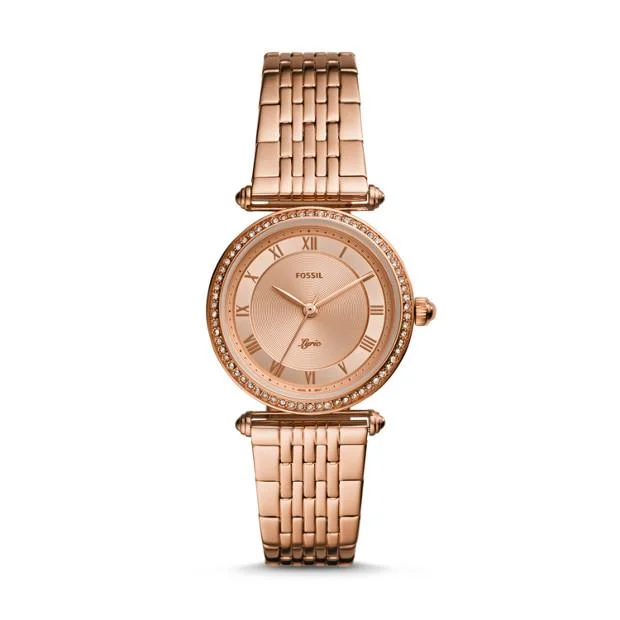 Fossil Lyric Rose Gold-Tone Analogue Watch