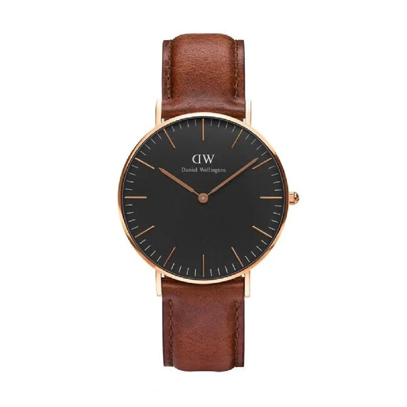 Daniel Wellington St Mawes 36mm Rose Gold Brown leather Band Model DW00100136