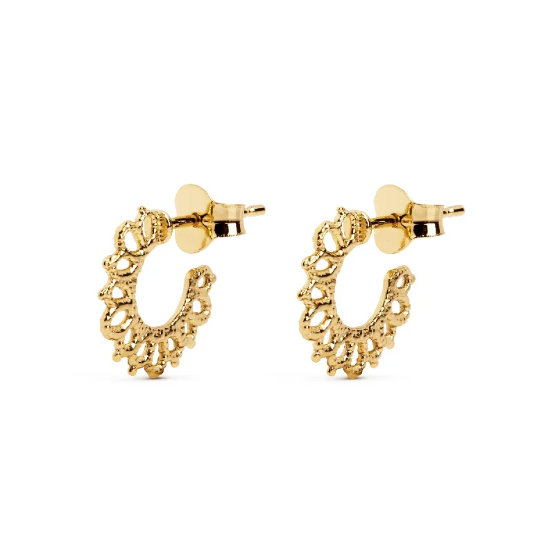 crystal drop earrings for women -Savana Gold Earrings