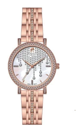 Roberto Carati Lauren Crystal Face Rose Tone Watch