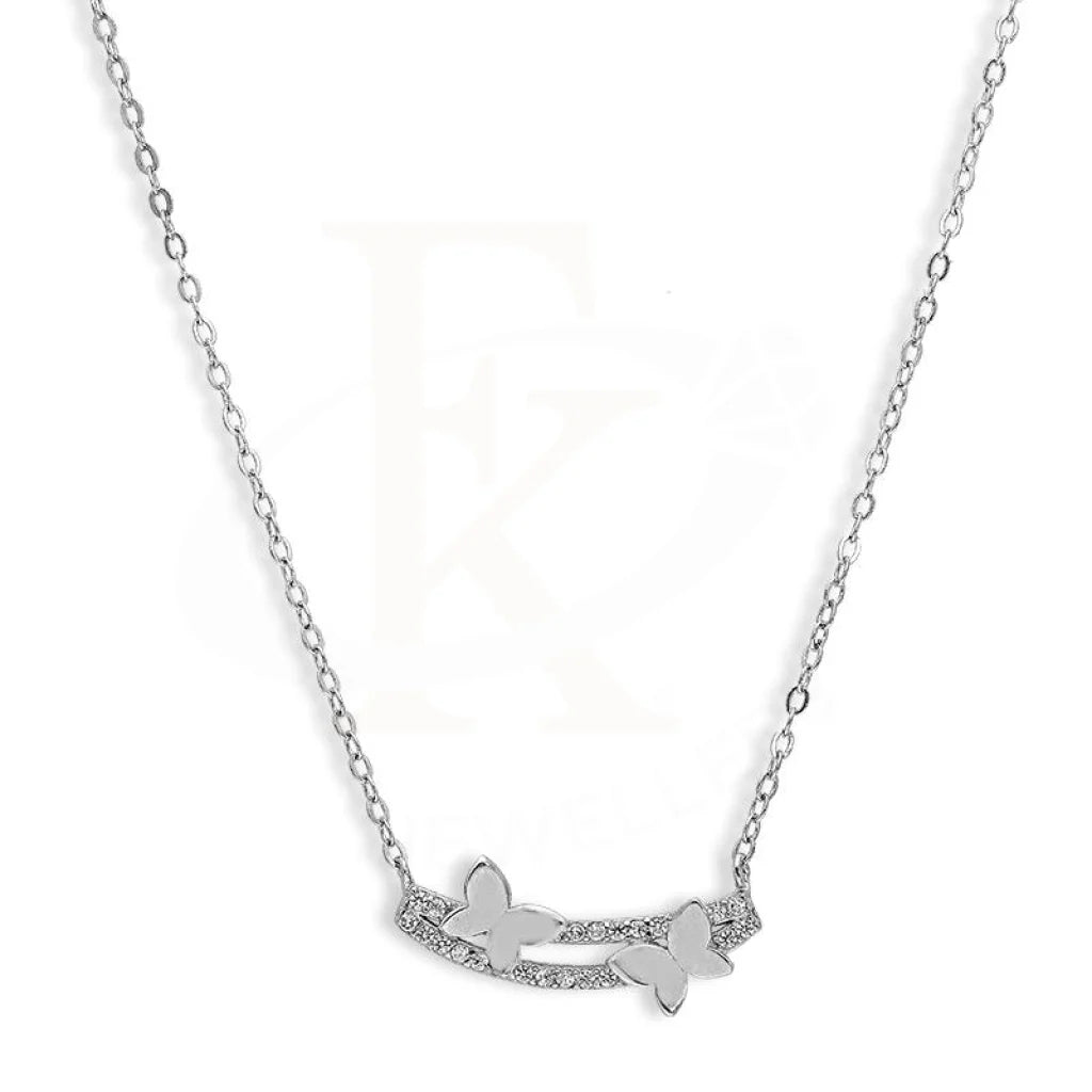 gemstone necklaces for women -Sterling Silver 925 Butterfly Necklace - FKJNKLSL2677