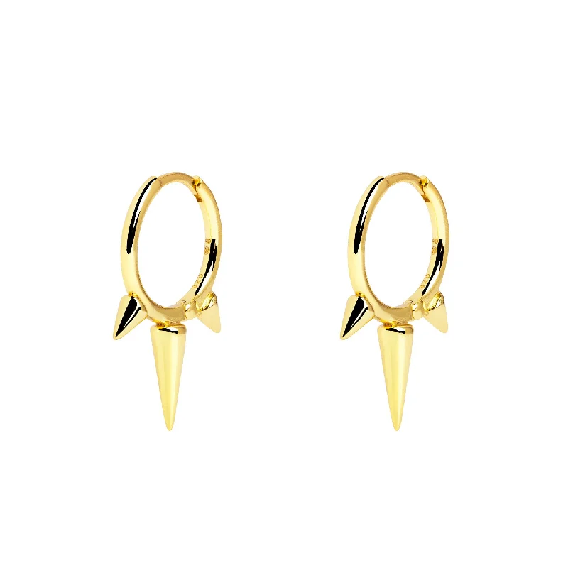 silver stud earrings for women -Rolling Gold Earrings