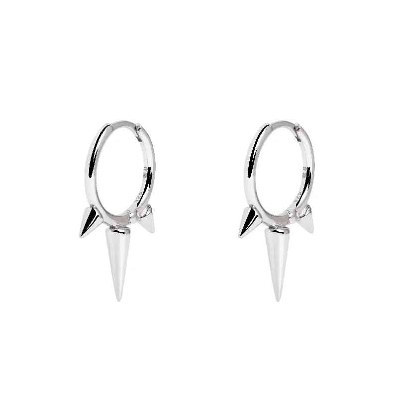 modern stud earrings for women -Rolling Silver Earrings